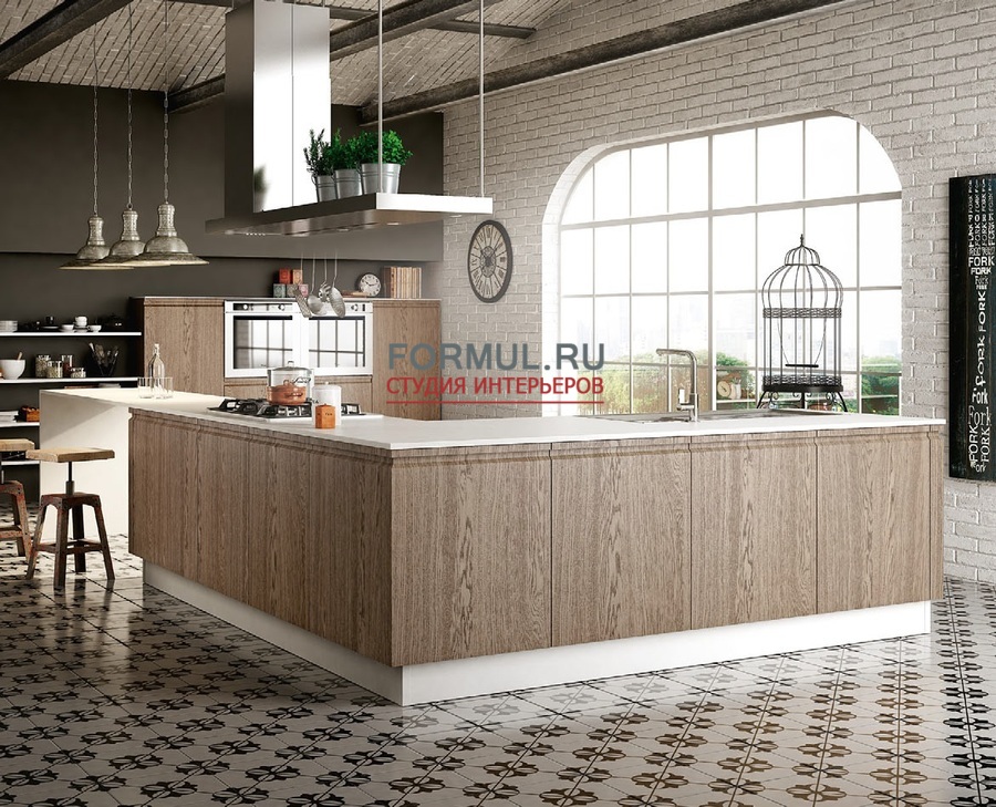 Кухня Berloni Canova Rovere Miele